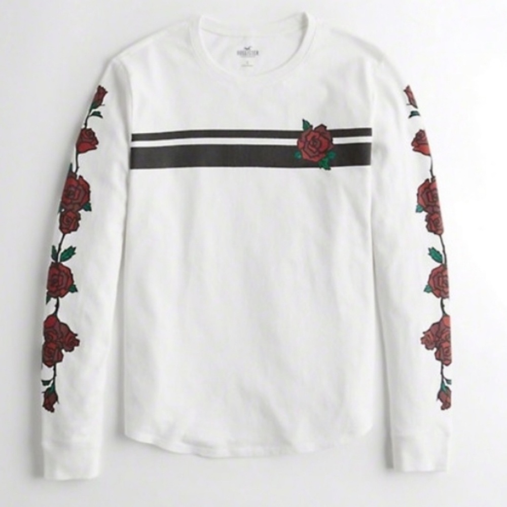 Hollister NEW! Rose Graphic Tee